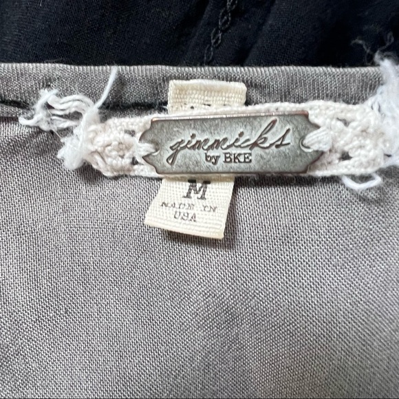 Gimmicks by BKE Open Front Cardigan Black and Gray - Picture 4 of 5